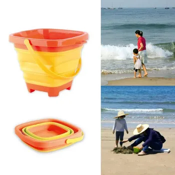 2021 brinquedos para crianças de Plástico Macio Balde Dobrável Portátil de Verão, Praia de Água Brinquedo Telescópica Balde de presentes engraçados brinquedo#L4