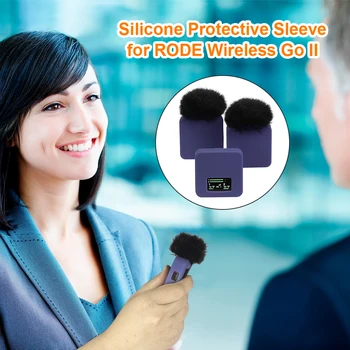 3pcs de Silicone à prova de Poeira Mic estojo de Proteção para RODOU sem Fio Vá II Microfone Anti-colisão Capa Protetora