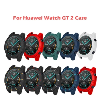 Novo Caso Capa Protetora Para Huawei Assistir GT2 46mm Smart Watch Protetor Shell Edge TPU Manga de Protecção Para Huawei GT 2