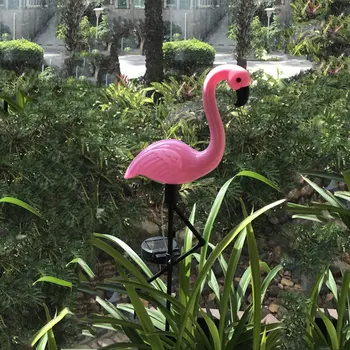 Led Flamingo Waterproof A Luz Solar Do Gramado Ao Ar Livre A Decoração Do Jardim Da Luz Do Jardim Do Chão Com A Paisagem Luzes