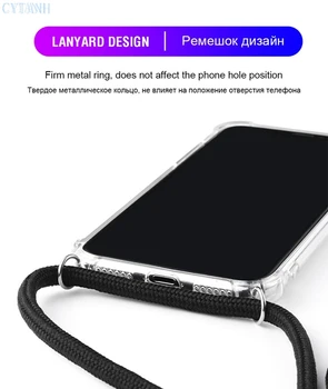 Transparente soft shell Diagonal span Corda Telefone Case Para Samsung Galaxy A50 6.4
