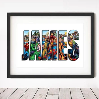 Super-Herói da Marvel Vingador de Caracteres de Tela de Pintura, Arte de Parede de Pôsteres e Impressões de Fotos Menino de Presente para Decoração de quartos a Decoração Home