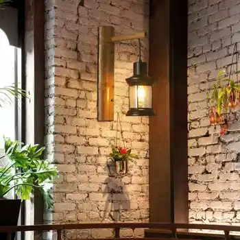 Lâmpada de parede Retro cavalo lanterna lâmpada de parede antigo lâmpada de querosene casa de chá inn Mintu decoração hot pot restaurante da Lâmpada