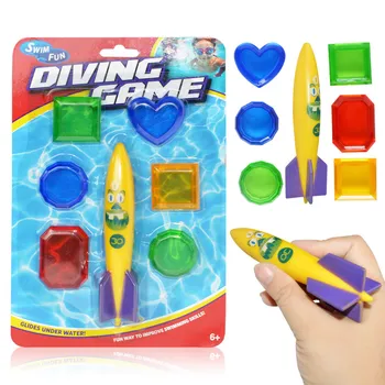 Jogo de Mergulho Jogando Filhos de Natação de Verão, Quente Acessórios de Brinquedos Brinquedos Piscina de Golfinhos Engraçado Crianças Foguete de Brinquedo Tubarão Mergulho Sha
