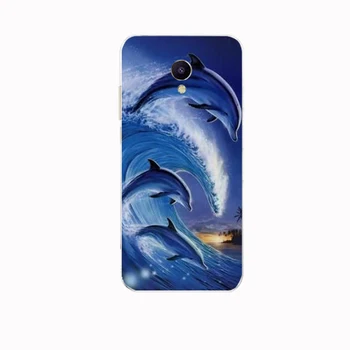 77 Baleia Peixe Onda do Mar dom Soft Silicone Tpu Cover Caso de telefone para Meizu M5 M5C M5S M6 M6T M6C M6 Nota Caso