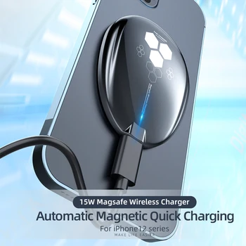 Essager 15W Qi Magnético sem Fio do Carregador Para o iPhone 12 Pro Xs Max X Ímã Carregador de Indução Rápida sem Fio de Telefone Almofada de Carregamento