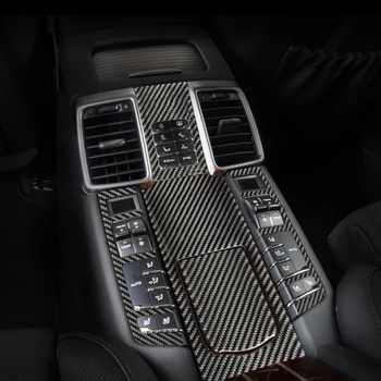 A Fibra de carbono Para o Porsche Panamera 970 Carro Interior de Marchas Ar Condicionado CD de Painel, Luz de Leitura Cobrir Guarnição Adesivo Acessórios