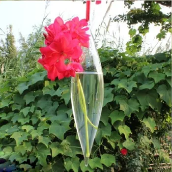 Azeite de Vidro em Forma de Suspensão Vaso com 1 Furo Flor Planta de Vaso Pendurado Escritório Jardim Enfeites de Plantio Vaso de Flor Decoração do Casamento