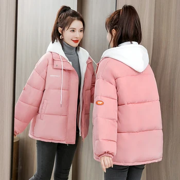 Mulheres de casacos e Jaquetas de Inverno Casaco de Mulheres Brancas Inverno Parka com Capuz Parkas coreano Roupas da Moda das Mulheres