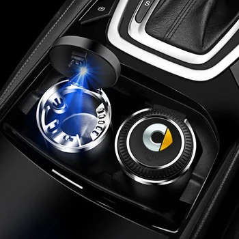 Logotipo da Marca de carro Cinzeiro Com Luzes de Led Personalidade Criativa Para smart fortwo forfour 453 451 450 inteligente de acessórios para carros