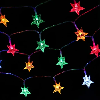 Yospern DIODO emissor de Luz da Estrela de Seqüência de caracteres de Brilho Guirlandas Alimentado por Bateria de Natal Lâmpada Festa de Casamento Decorativa Luzes de Fadas