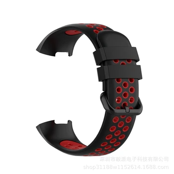 Silicone Pulseira Para Fitbit Cobrar 4 3 Respirável Bicolor Pulseira De Pulso A Correia Para O Fitbit Cobrar 4 Smart Watch Acessórios