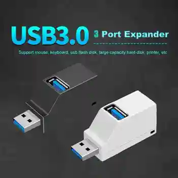 Novo USB2.0 USB3.0 divisor de 3 de porta-em-linha de HUB USB de extensão concentrador portátil mini