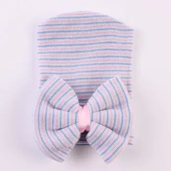 4Colors Adorável Recém-nascido Bebê Bebê Bebê Menina Confortáveis Grande Bowknot Caps Quente Chapéu do Beanie Crianças Bebes Acessórios do Bebê Chapéus