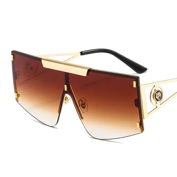 2021 Nova Chegada Escudo de Óculos de sol feminino masculino Moda PC Gradientes Lente Armação de Liga de Alta Qualidade de marcas de Luxo Designer de Logotipo