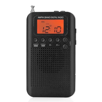 DRH-104 Bolso de Rádio AM FM 1.3 polegadas LCD Display Digital de Bolso Mini Rádio com 40mm de Driver de alto-Falante Musical Agradável Suprimentos