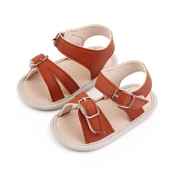 Moda Bebê Menina Sandales para o Menino Recém-nascido de Verão, Sapatos da Criança da Princesa Sola de Borracha Flats de 1 Ano, a Criança Sandalen Boneca Presentes