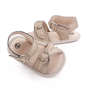 Moda Bebê Menina Sandales para o Menino Recém-nascido de Verão, Sapatos da Criança da Princesa Sola de Borracha Flats de 1 Ano, a Criança Sandalen Boneca Presentes