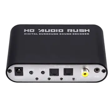 Digital 5.1 Descodificador de Áudio Dolby Dts/Ac-3 Óptico De Canais 5.1 RCA Analógico Conversor de Áudio de Som Placa de Amplificador Para TV