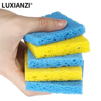 LUXIANZI 50/100PCS Esponja de Limpeza Aspirador de Azul e Amarelo Engrossar Duradoura Para Solda Elétrica Solda de Ferro, Aspirador de Almofadas de Ferramentas