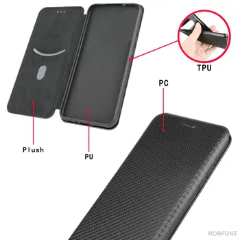 2021 Nova Fibra de Carbono, capa de Couro para Samsung Galaxy Note 20 Ultra Note20 10, ALÉM da Carteira Flip Cover S20 S10 S10+ PLUS 5G Sacos