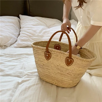 Rattan designer de saco de praia de palha totes cesta de vime das mulheres do saco grande de Jumbo balde de saco de tecido natural bolsa 2021 verão novo