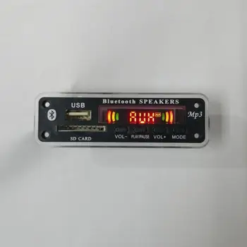 Alto-Falante de carro do Módulo de Rádio FM USB Cartão SD sem Fios Bluetooth 5.0 MP3 Decodificador de Alimentação da Placa-off de Memória