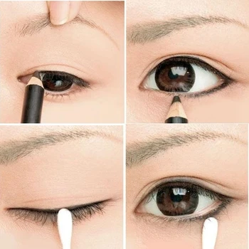 Impermeável 2PCS/set Preto Cosméticos Maquiagem dos Olhos Lápis Delineador Liner Combinação Venda Quente de Alta Qualidade