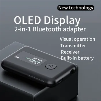 Receptor de Bluetooth Transmissor AUX Bluetooth Adaptador de 3,5 mm Display Led Bluetooth 5.0 Bluetooth, Receptor/ Transmissor Adaptador