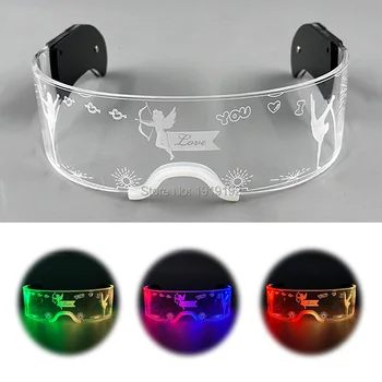 Moda de Produtos LED Ternos de Piscamento do DIODO Óculos levado os Homens Laço Festival de Fulgor de Festa Luminosa Copos Piscando Gravata de Halloween