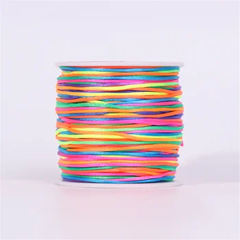 5/10pcs 1,5 mm 55meter/rolo de Corda de Nylon Multicolor Para DIY Chupeta Corrente Colar Pulseira Brinquedos Acessórios
