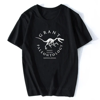JURASSIC PARK Imprimir T-Shirt dos Homens Engraçado Harajuku Tops Tees Hipster Rock Dinosaur Camiseta Preta de Manga Curta Tamanho Plus T-shirt
