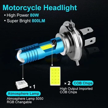 H4 H7 BA20D P15D LED Carro de Farol de Moto faróis Alto Brilho Forte Estabilidade Lâmpada de Substituição Lâmpada