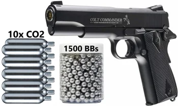 Umarex Colt Commander - Full Metal ano de 1911, o tiro saiu pela culatra CO2 .177 Cal BB Pistola, Pistola de Ar de Parede de estanho sinal