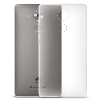 Tampas traseiras para o Huawei Companheiro de 8 Mate8 Casos de Telefone de Slim Transparente de Silicone Não amarela Soft Claro Shell Anti-impressões digitais Fundas