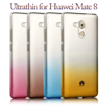 Tampas traseiras para o Huawei Companheiro de 8 Mate8 Casos de Telefone de Slim Transparente de Silicone Não amarela Soft Claro Shell Anti-impressões digitais Fundas