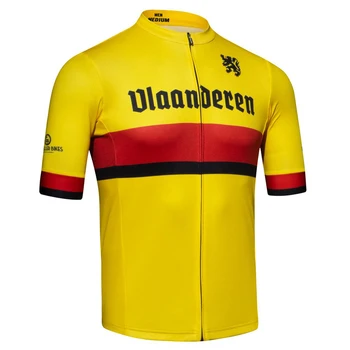 Flandres Novo Vermelho/preto/azul/amarelo Jersey de Ciclismo de BTT Corrida de ESTRADA de Ciclismo roupas Escolher entre 4 estilos
