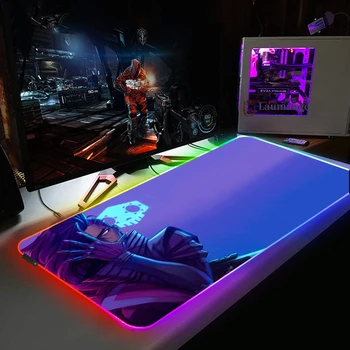 RGB Mouse Pad Overwatch Jogo de Jogos de luz de fundo Mause Mulit-Coloridas de tamanho esteira do Rato Para o DIODO emissor de Cobertura de Esteira Teclado Impermeável
