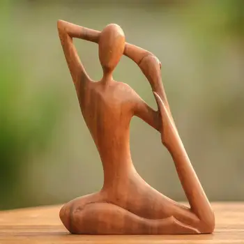 5 Estilos De Arte Abstrata Cerâmica Poses De Ioga Estatueta De Porcelana Figura De Mulher Estátua Home Estúdio De Yoga Decoração Enfeite Dropshipping