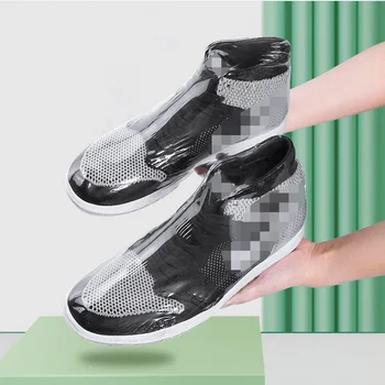 100 Pcs PVC Saco de Sapato do Psiquiatra do Calor Filme Envoltório Organizador de Bolsa de Varejo Selo de Embalagem de Saco Plástico transparente Polybag Presente Embalagens de Cosméticos