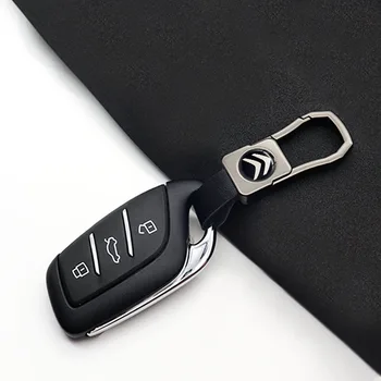 Geral de carro chaveiro pequenos acessórios anti-carro perdido couro chaveiro Citroen - porta-chaves da viatura simples cintura chaveiro