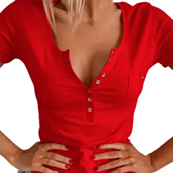 Mulheres Casual Cor Sólida curto Sleeeve Crop Top Fitness Esportes de Curta T-shirts Preto branco rosa azul marinho e vermelho