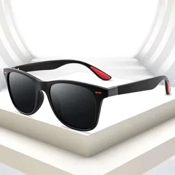 Novo Clássico Óculos de sol Polarizados Homens Mulheres Dirigindo Quadrado Armação Óculos de Sol Masculino de Óculos de proteção UV400 Driver de Óculos de proteção Óculos de sol