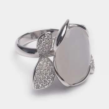 Amorita boutique prata 925 flor de design de moda delicadeza anel