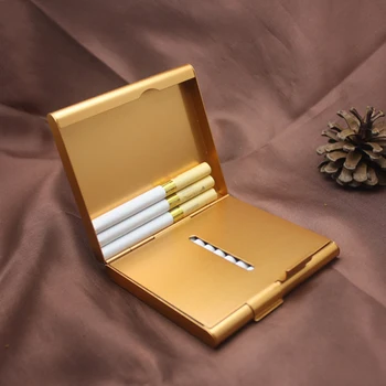20 Varas De Moda Dupla Camada De Tabaco Fumar Cachimbo Personalidade Criativa Cigaret Caso Metal Cigarro Caixa De Presentes Piteira