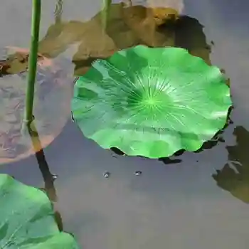 1pcs 18/28/15cm de Simulação Folha Artificial de Água Lily Pond Flutuante da Lagoa Flor Decoração de folha de Tanque do Jardim de Plantas X0Q4