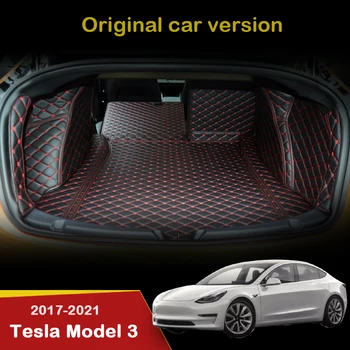 Carro personalizado Tapete Tronco para o Tesla Model 3 2017-2021 ano de Acessórios de Carro de Carga Forro de Carpete
