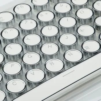 Para o Jogo de Teclado 104pcs Chapeamento de Plástico Redonda Material da Tecla Caps KeyCaps Personalizado Retro máquina de escrever-Chave Tampa Durável