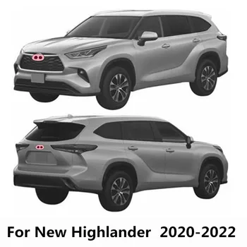 Para a Toyota Highlander 2020 2021 2022 Carro do Corpo de Nevoeiro da Frente da Luz da Lâmpada Detector Quadro Adesivo Estilo ABS acabamento Cromado Quadro de Peças