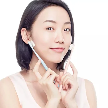 Original Xiaomi Mijia Escova de dentes 2cores Melhor Escova de Arame Importado Ultra-Suaves Cuidado com os Cabelos, Os Dentes de Casa Inteligente Vida